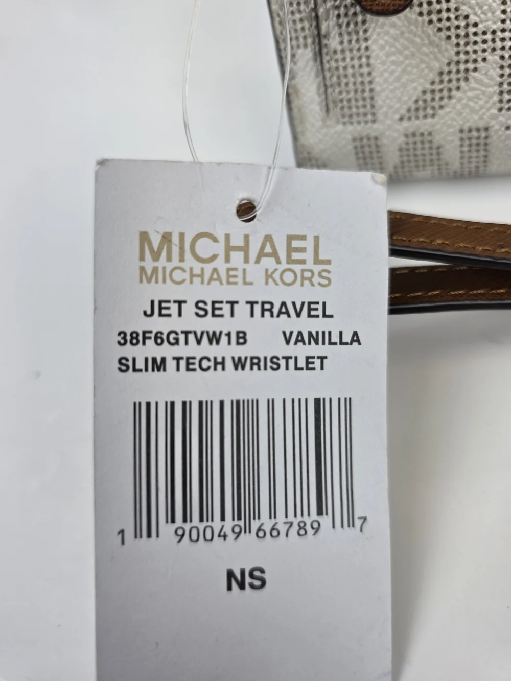 Michael Kors White Logo Wristlet Wallet Phone Case NWT